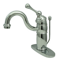 Thumbnail for Kingston Brass KB1401BL Victorian Single-Handle Bathroom Faucet with Pop-Up Drain, Polished Chrome - BNGBath