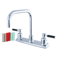 Thumbnail for Kingston Brass FB2141DKL Kaiser 8-Inch Centerset Kitchen Faucet, Polished Chrome - BNGBath
