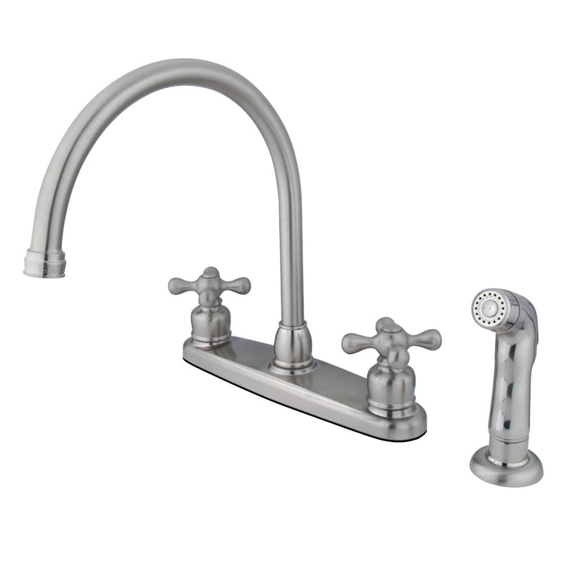 Kingston Brass KB728AXSP Vintage 8-Inch Centerset Kitchen Faucet, Brushed Nickel - BNGBath
