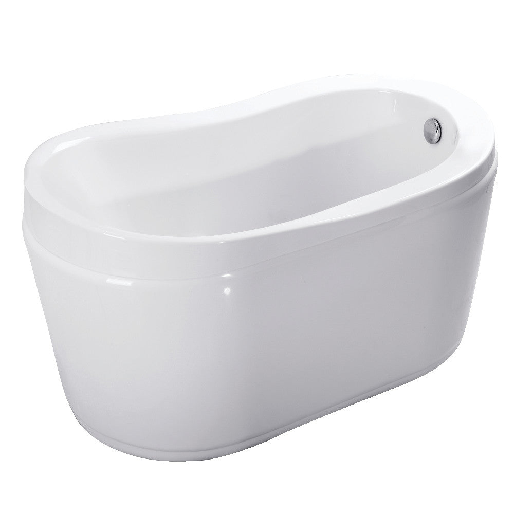 Aqua Eden VTRS523030 52-Inch Acrylic Freestanding Tub with Drain and Integrated Seat, White - BNGBath
