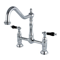 Thumbnail for Kingston Brass KS1171PKL Duchess Bridge Kitchen Faucet, Polished Chrome - BNGBath