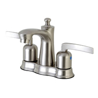 Thumbnail for Kingston Brass FB7618EFL 4 in. Centerset Bathroom Faucet, Brushed Nickel - BNGBath