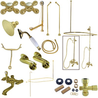 Thumbnail for Kingston Brass CCK1182AX Vintage Clawfoot Tub Faucet Package, Polished Brass - BNGBath
