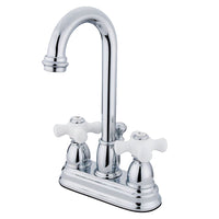 Thumbnail for Kingston Brass KB3611PX 4 in. Centerset Bathroom Faucet, Polished Chrome - BNGBath