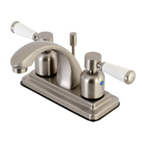 Thumbnail for Kingston Brass KB4648DPL 4 in. Centerset Bathroom Faucet, Brushed Nickel - BNGBath