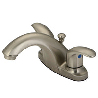 Thumbnail for Kingston Brass KB7648LL 4 in. Centerset Bathroom Faucet, Brushed Nickel - BNGBath