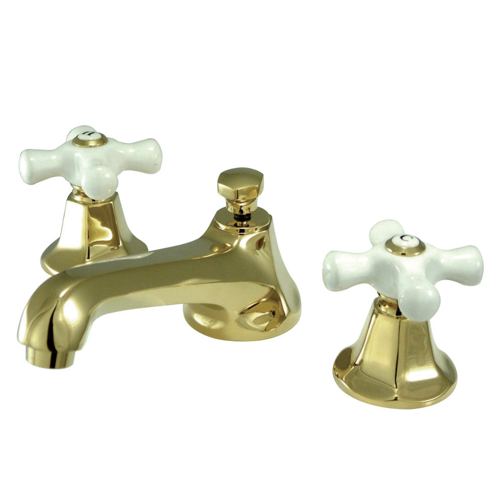 Kingston Brass KS4462PX 8 in. Widespread Bathroom Faucet, Polished Brass - BNGBath