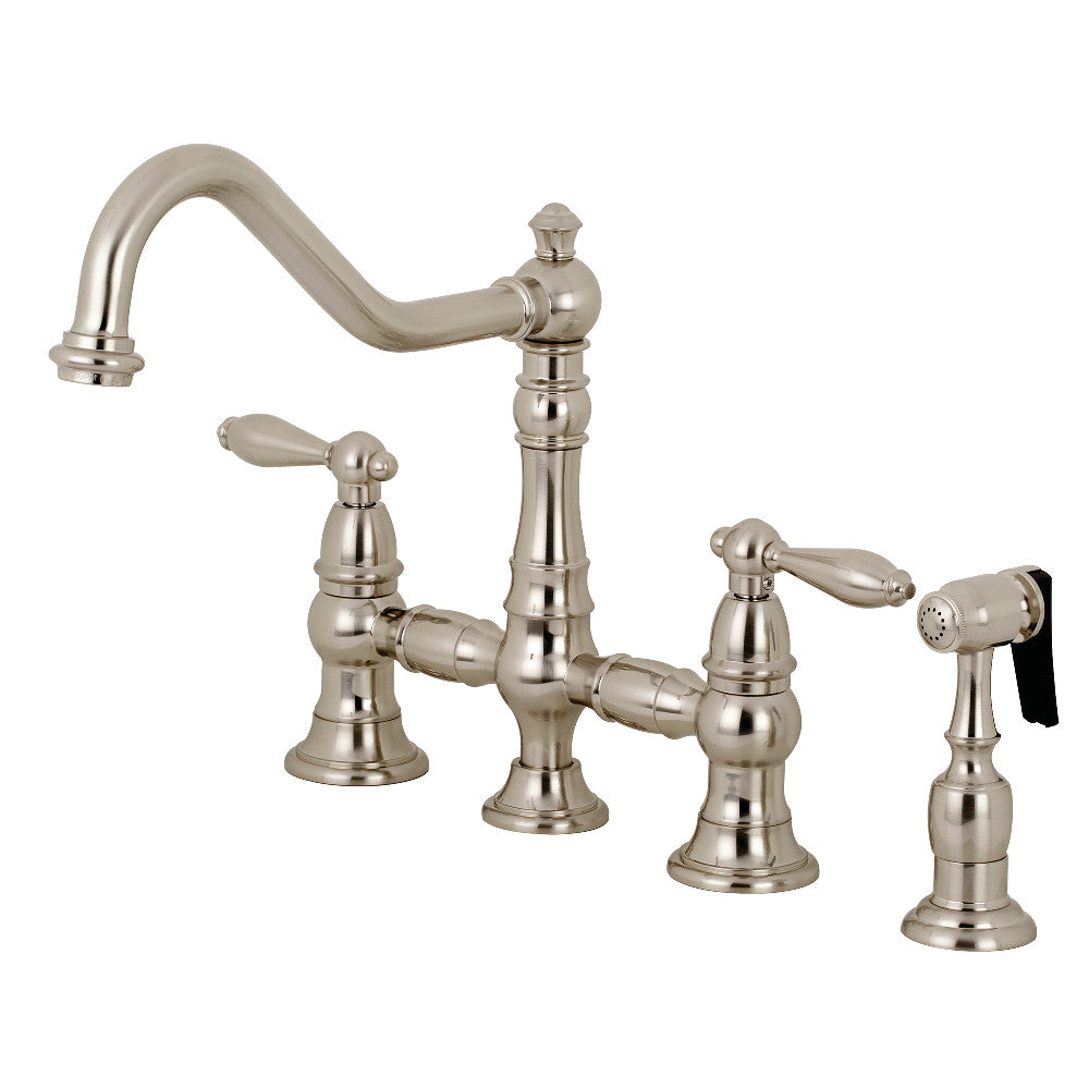 Kingston Brass KS3278ALBS Kitchen Faucet with Side Sprayer, Brushed Nickel - BNGBath