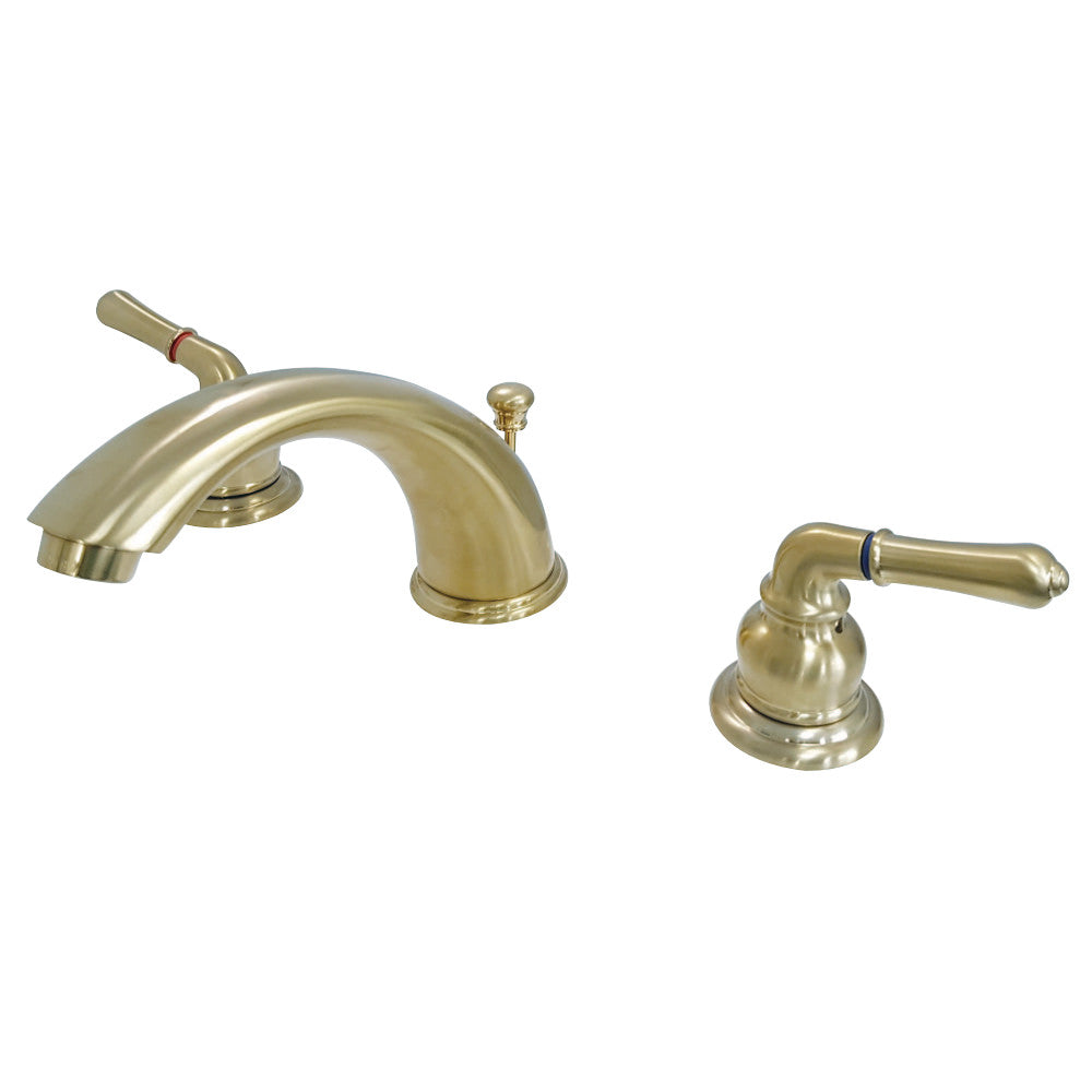 Kingston Brass KB967SB Magellan Widespread Bathroom Faucet with Retail Pop-Up, Brushed Brass - BNGBath