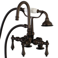Thumbnail for Aqua Vintage AE13T5 Vintage Clawfoot Tub Faucet with Hand Shower, Oil Rubbed Bronze - BNGBath