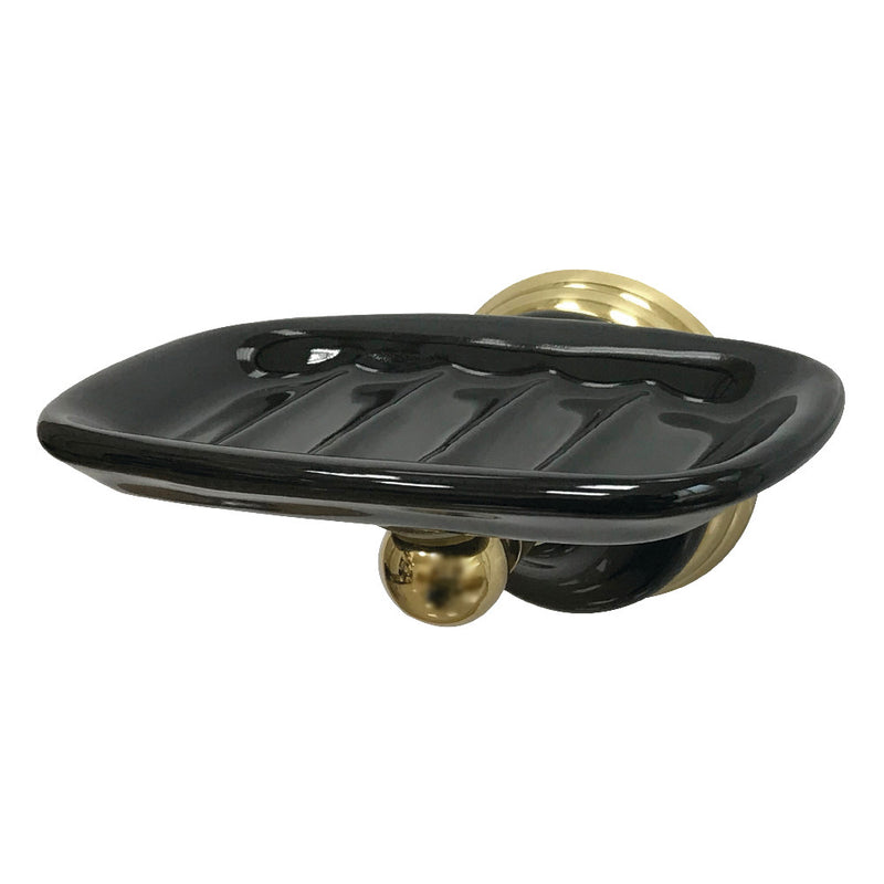 Kingston Brass BA9115PB Water Onyx Soap Dish Holder, Polished Brass - BNGBath