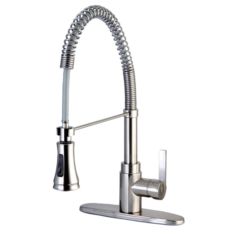 Gourmetier GSY8878CTL Continental Single-Handle Pre-Rinse Kitchen Faucet, Brushed Nickel - BNGBath