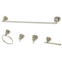 Thumbnail for Kingston Brass BAH8230478PN Concord 5-Piece Bathroom Accessory Set, Polished Nickel - BNGBath