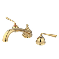 Thumbnail for Kingston Brass KS3352ZL Silver Sage Roman Tub Faucet, Polished Brass - BNGBath