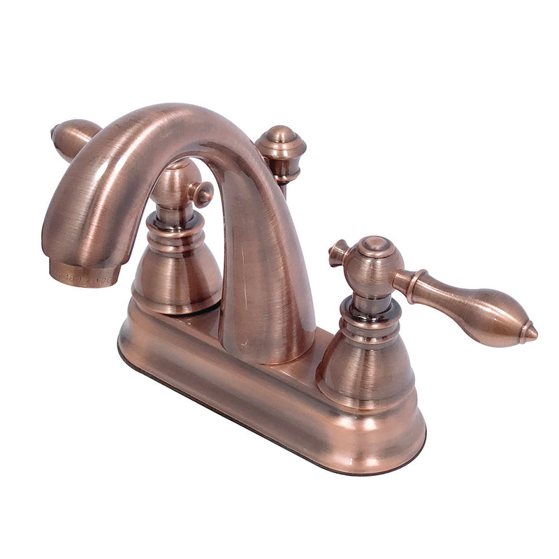 Fauceture FSY561ACLAC American Classic 4 in. Centerset Bathroom Faucet with Plastic Pop-Up, Antique Copper - BNGBath