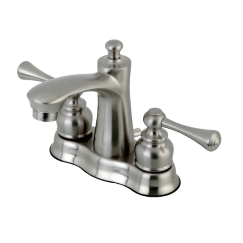 Kingston Brass FB7618BL 4 in. Centerset Bathroom Faucet, Brushed Nickel - BNGBath
