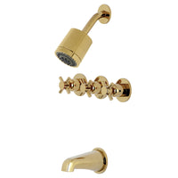 Thumbnail for Kingston Brass KBX8132DX Concord Three-Handle Tub and Shower Faucet, Polished Brass - BNGBath