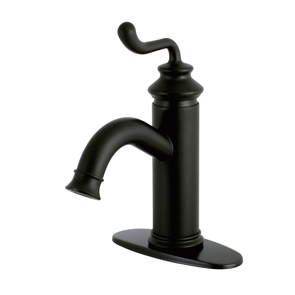 Faucetaire LS5410RL Royale Single-Handle Monoblock Bathroom Faucet, Matte Black - BNGBath