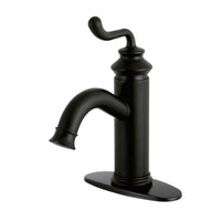 Thumbnail for Faucetaire LS5410RL Royale Single-Handle Monoblock Bathroom Faucet, Matte Black - BNGBath