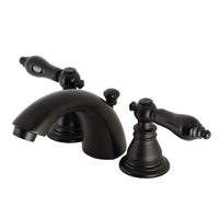 Thumbnail for Kingston Brass KB950AKL Duchess Widespread Bathroom Faucet with Plastic Pop-Up, Matte Black - BNGBath