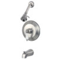 Thumbnail for Kingston Brass KB3638PL Restoration Tub & Shower Faucet, Brushed Nickel - BNGBath