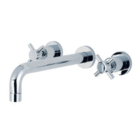 Thumbnail for Kingston Brass KS8021DX Concord Two-Handle Wall Mount Tub Faucet, Polished Chrome - BNGBath