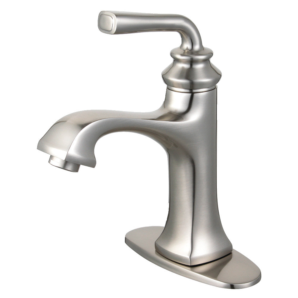 Fauceture LS4428RXL Restoration Single-Handle Bathroom Faucet with Push-Up Drain and Deck Plate, Brushed Nickel - BNGBath