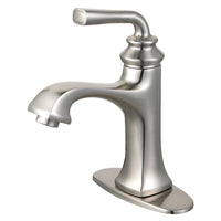 Thumbnail for Fauceture LS4428RXL Restoration Single-Handle Bathroom Faucet with Push-Up Drain and Deck Plate, Brushed Nickel - BNGBath