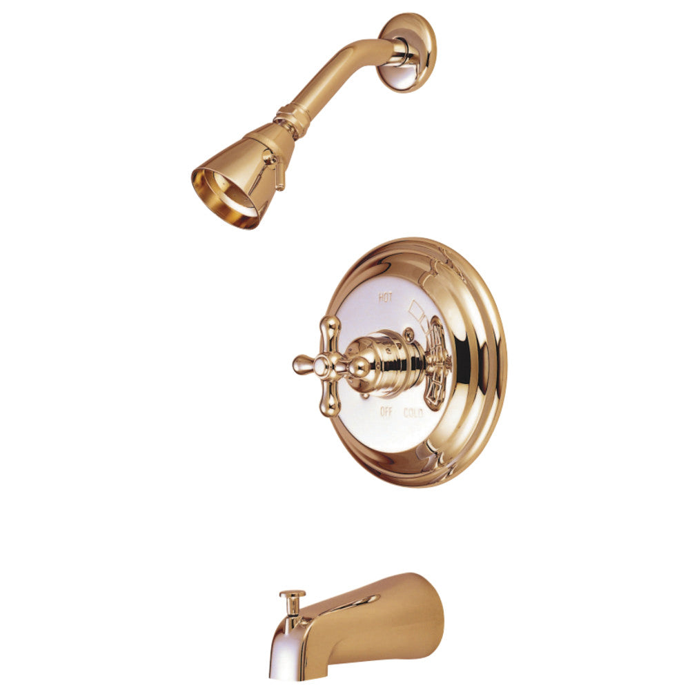 Kingston Brass KB3632AXT Tub and Shower Trim Only, Polished Brass - BNGBath