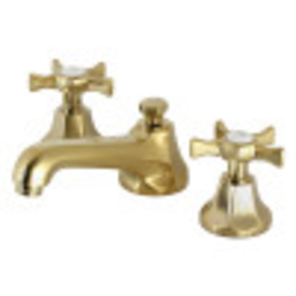 Kingston Brass KS4467NX Hamilton Widespread Bathroom Faucet with Brass Pop-Up, Brushed Brass - BNGBath