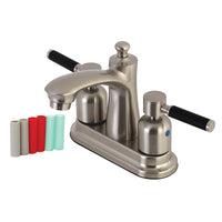 Thumbnail for Kingston Brass FB7628DKL 4 in. Centerset Bathroom Faucet, Brushed Nickel - BNGBath