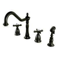 Thumbnail for Kingston Brass KS1795BEXBS Widespread Kitchen Faucet, Oil Rubbed Bronze - BNGBath