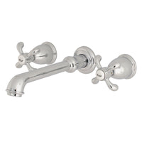 Thumbnail for Kingston Brass KS7121TX Wall Mount Bathroom Faucet, Polished Chrome - BNGBath