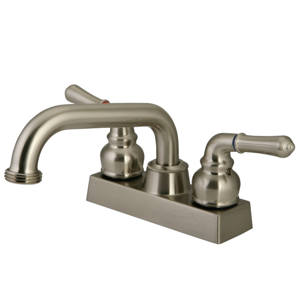 Kingston Brass KB2478NML 4 in. Centerset 2-Handle Laundry Faucet, Brushed Nickel - BNGBath