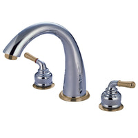 Thumbnail for Kingston Brass KS2364 Roman Tub Faucet, Polished Chrome/Polished Brass - BNGBath