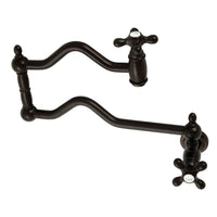 Thumbnail for Kingston Brass KS2105AX Heritage Wall Mount Pot Filler, Oil Rubbed Bronze - BNGBath