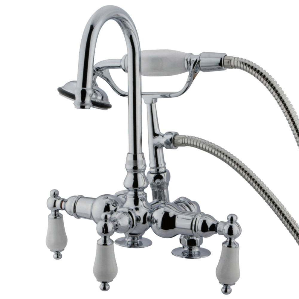 Kingston Brass CC16T1 Vintage 3-3/8-Inch Deck Mount Tub Faucet, Polished Chrome - BNGBath