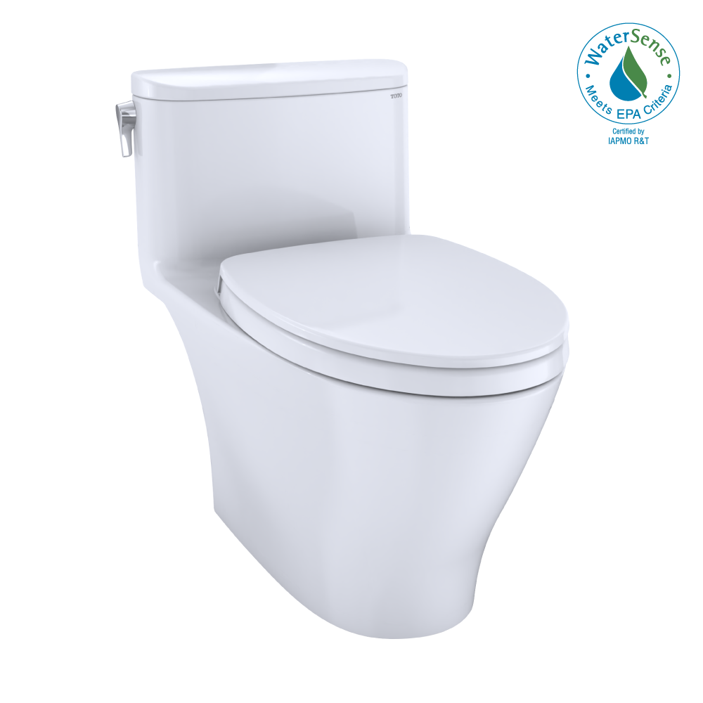 TOTO Nexus 1G One-Piece Elongated 1.0 GPF Universal Height Toilet with CEFIONTECT and SS124 SoftClose Seat, WASHLET+ Ready,  - MS642124CUFG#01 - BNGBath