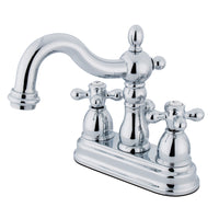 Thumbnail for Kingston Brass KS1601AX 4 in. Centerset Bathroom Faucet, Polished Chrome - BNGBath