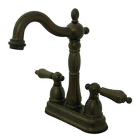 Thumbnail for Kingston Brass KB1495AL Heritage Two-Handle Bar Faucet, Oil Rubbed Bronze - BNGBath
