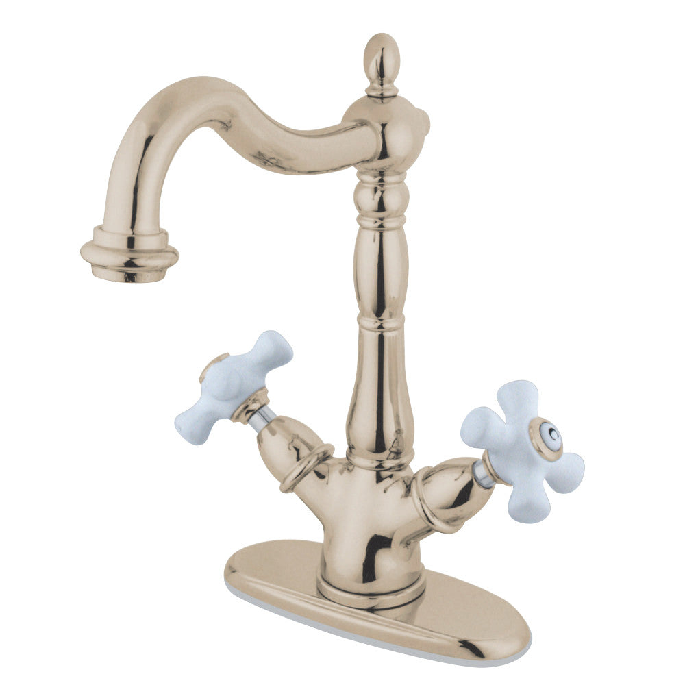 Kingston Brass KS1496PX Vessel Sink Faucet, Polished Nickel - BNGBath