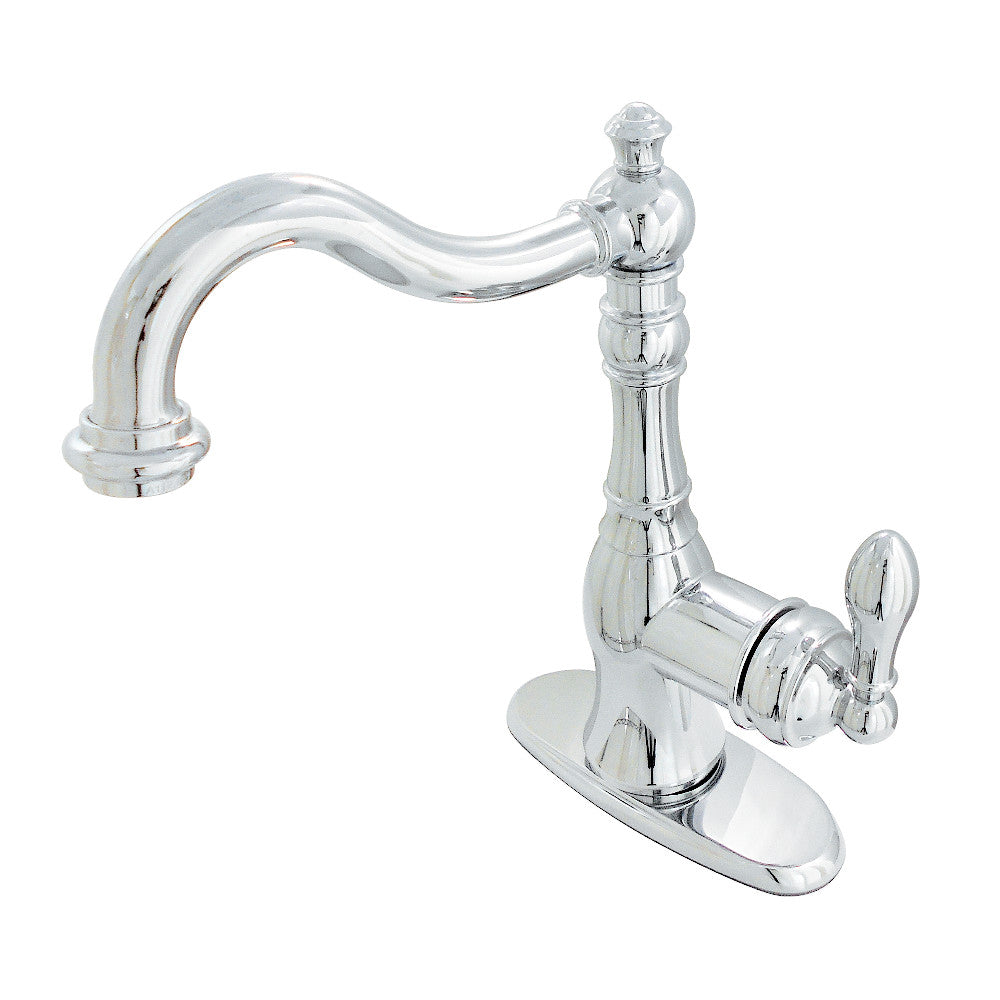 Fauceture FSY7701ACL American Classic Single-Handle Bathroom Faucet with Push Pop-Up and Cover Plate, Polished Chrome - BNGBath