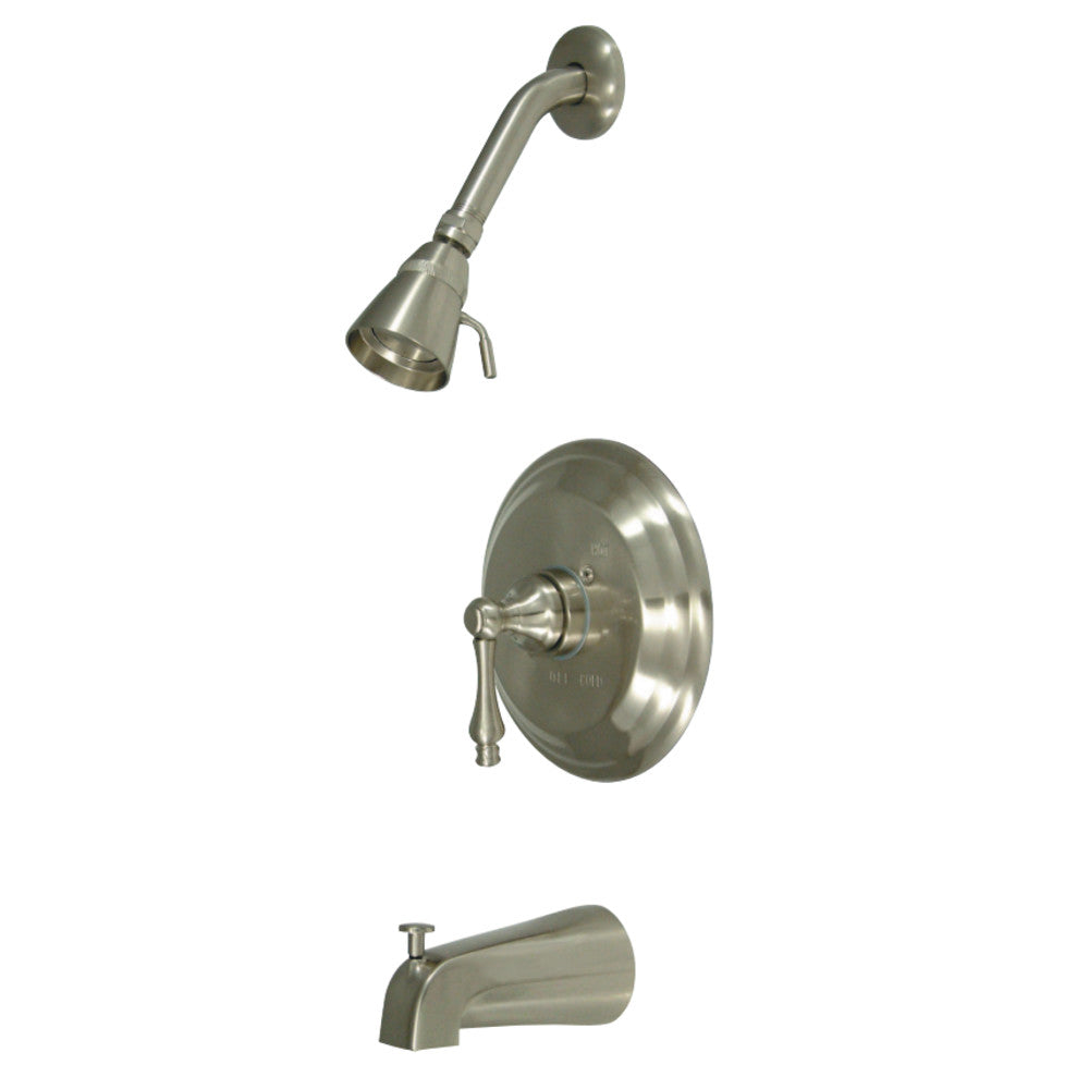 Kingston Brass GKB3638AL Water Saving Restoration Tub and Shower Faucet with Lever Handles, Brushed Nickel - BNGBath