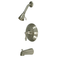 Thumbnail for Kingston Brass GKB3638AL Water Saving Restoration Tub and Shower Faucet with Lever Handles, Brushed Nickel - BNGBath