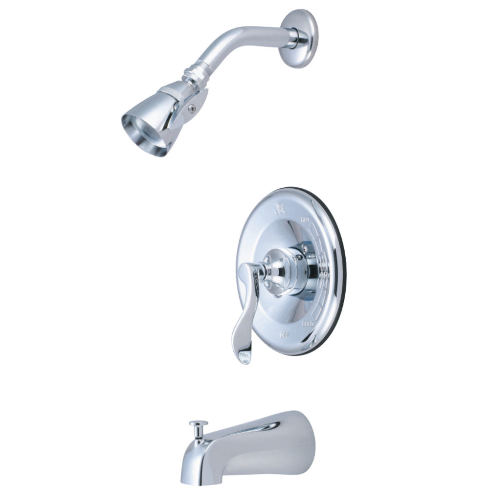 Kingston Brass KB1631DFL NuFrench Tub & Shower Faucet, Polished Chrome - BNGBath