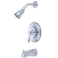 Thumbnail for Kingston Brass KB1631DFL NuFrench Tub & Shower Faucet, Polished Chrome - BNGBath