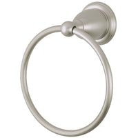 Thumbnail for Kingston Brass BA1754SN Heritage 6-Inch Towel Ring, Brushed Nickel - BNGBath