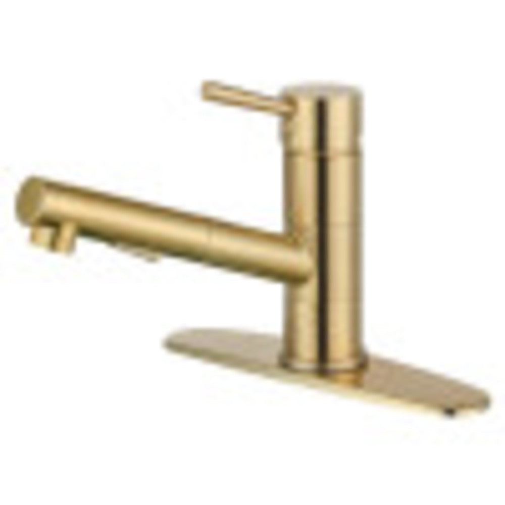 Gourmetier LS8403DL Concord Single-Handle Pull-Out Kitchen Faucet, Brushed Brass - BNGBath