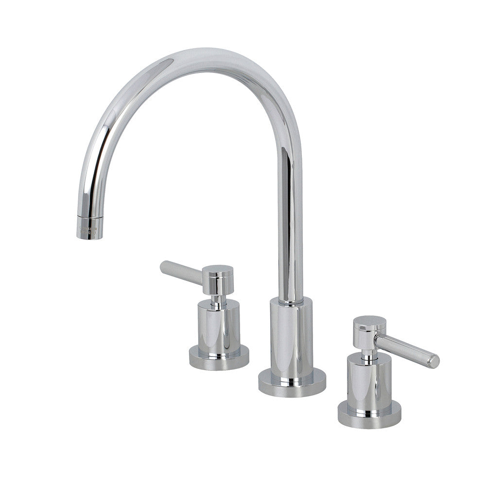 Kingston Brass KS8721DLLS Widespread Kitchen Faucet, Polished Chrome - BNGBath
