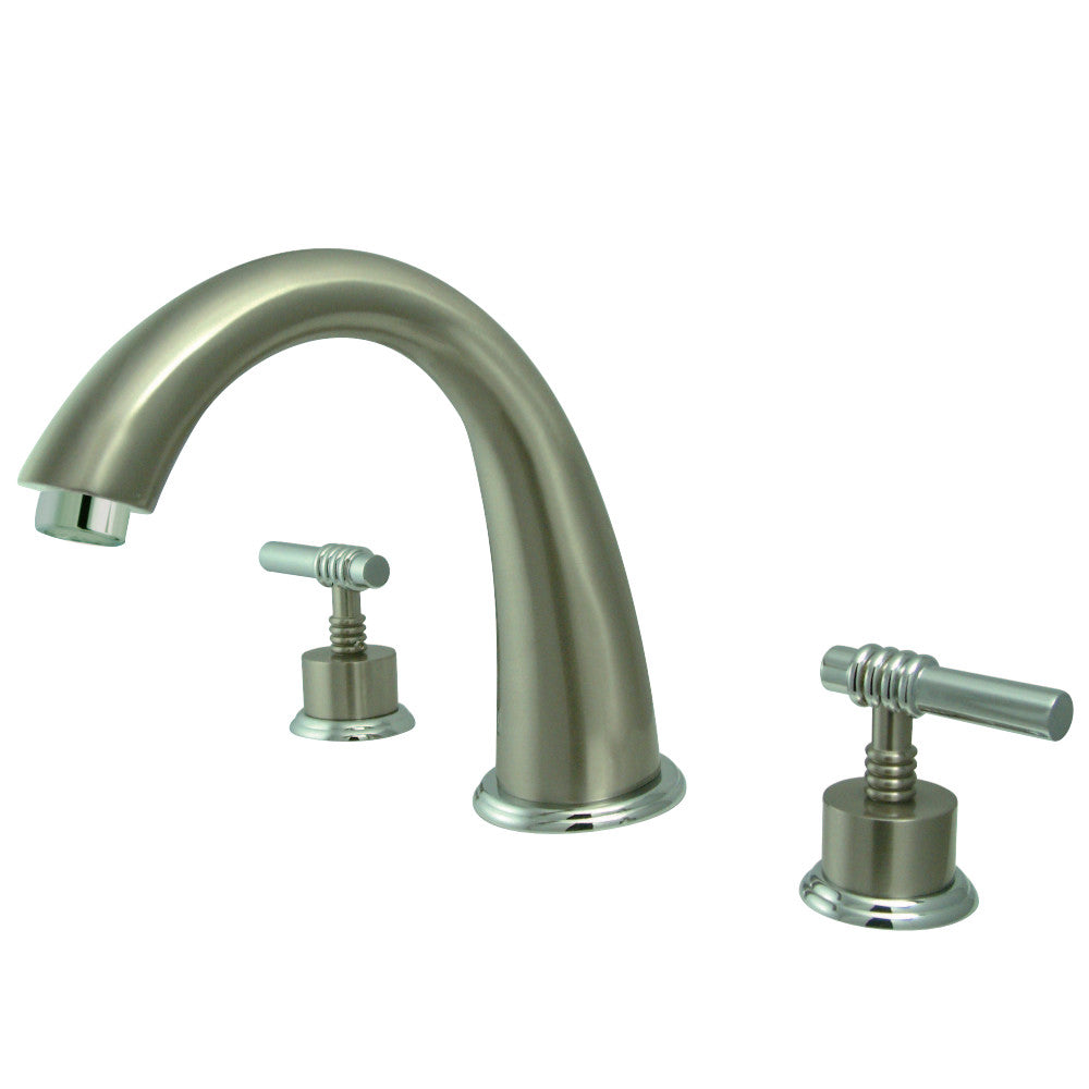 Kingston Brass KS2367ML Roman Tub Faucet, Brushed Nickel/Polished Chrome - BNGBath